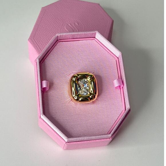 Swarovski Dulcis Cocktail Ring Size 60/ 9 Color gold Damage - Picture 4 of 6